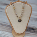 Agate & Grey Scallop Shell Necklace