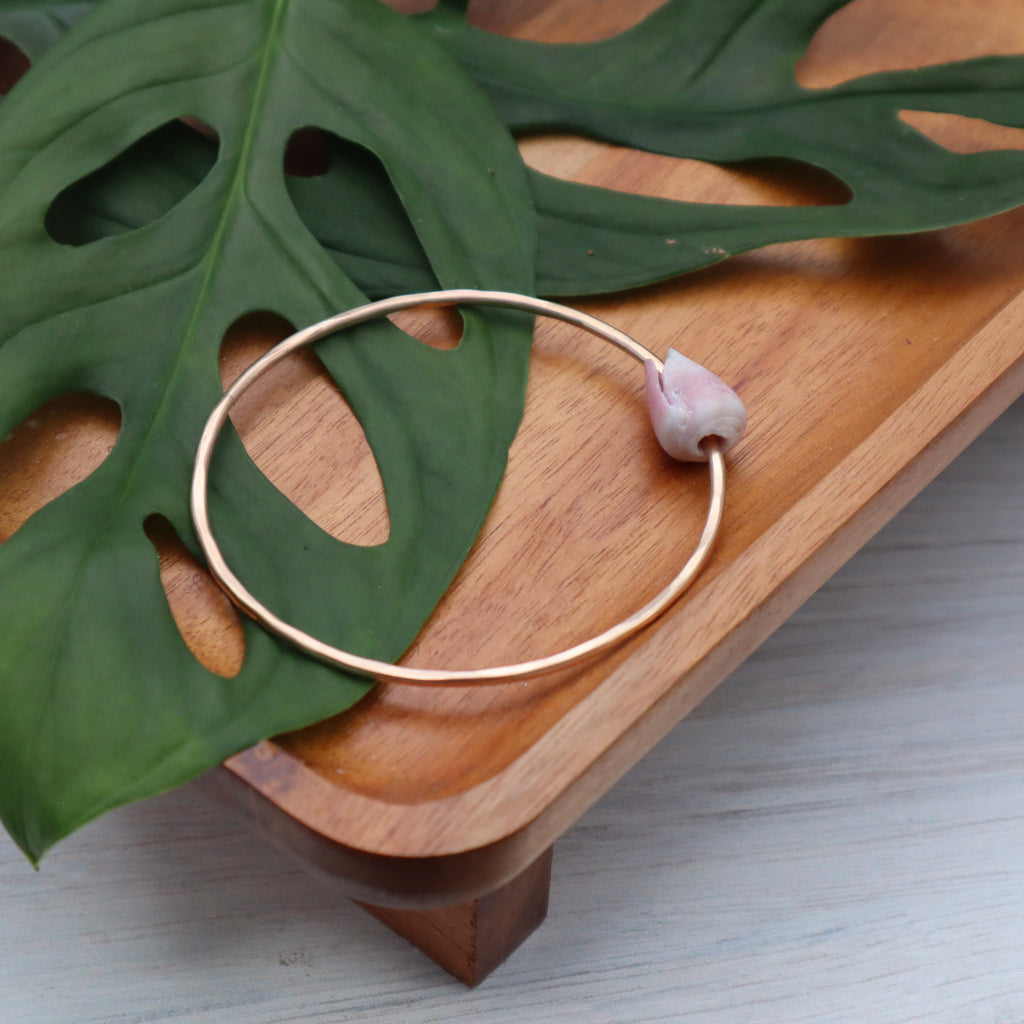 Lavender Cone Shell Bangle 7.5"