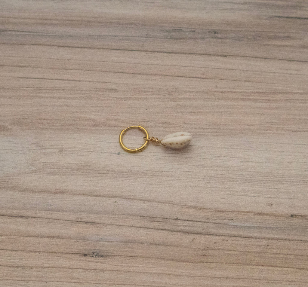 Purple Cowrie Shell Bikini Charm Gold