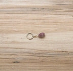Purple Cowrie Shell Bikini Charm Silver