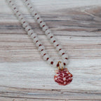 Jade & Calico Scallop Beaded Necklace