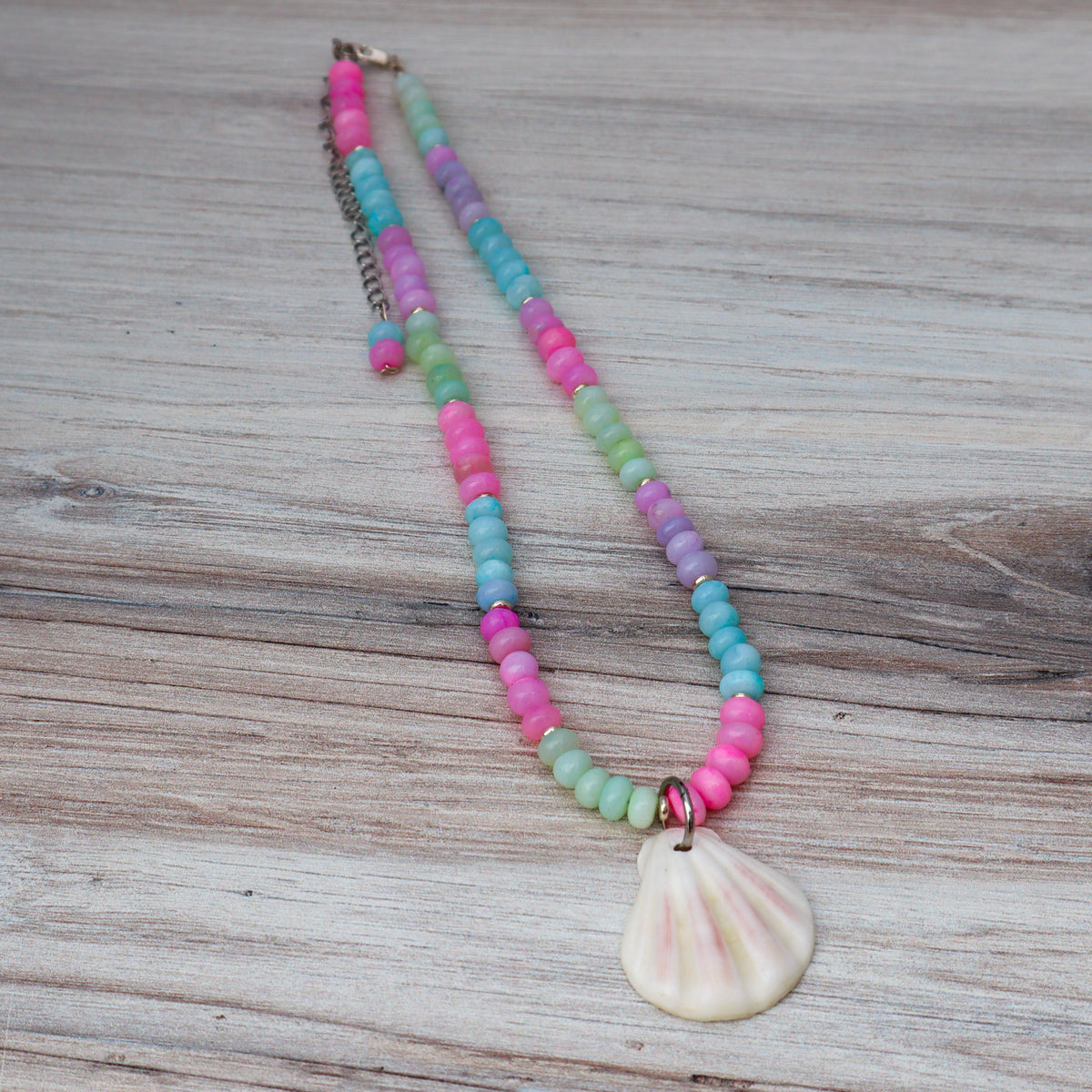 Jade & Pectin Shell Necklace
