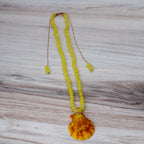 Citrine & Yellow Pectin Shell Necklace