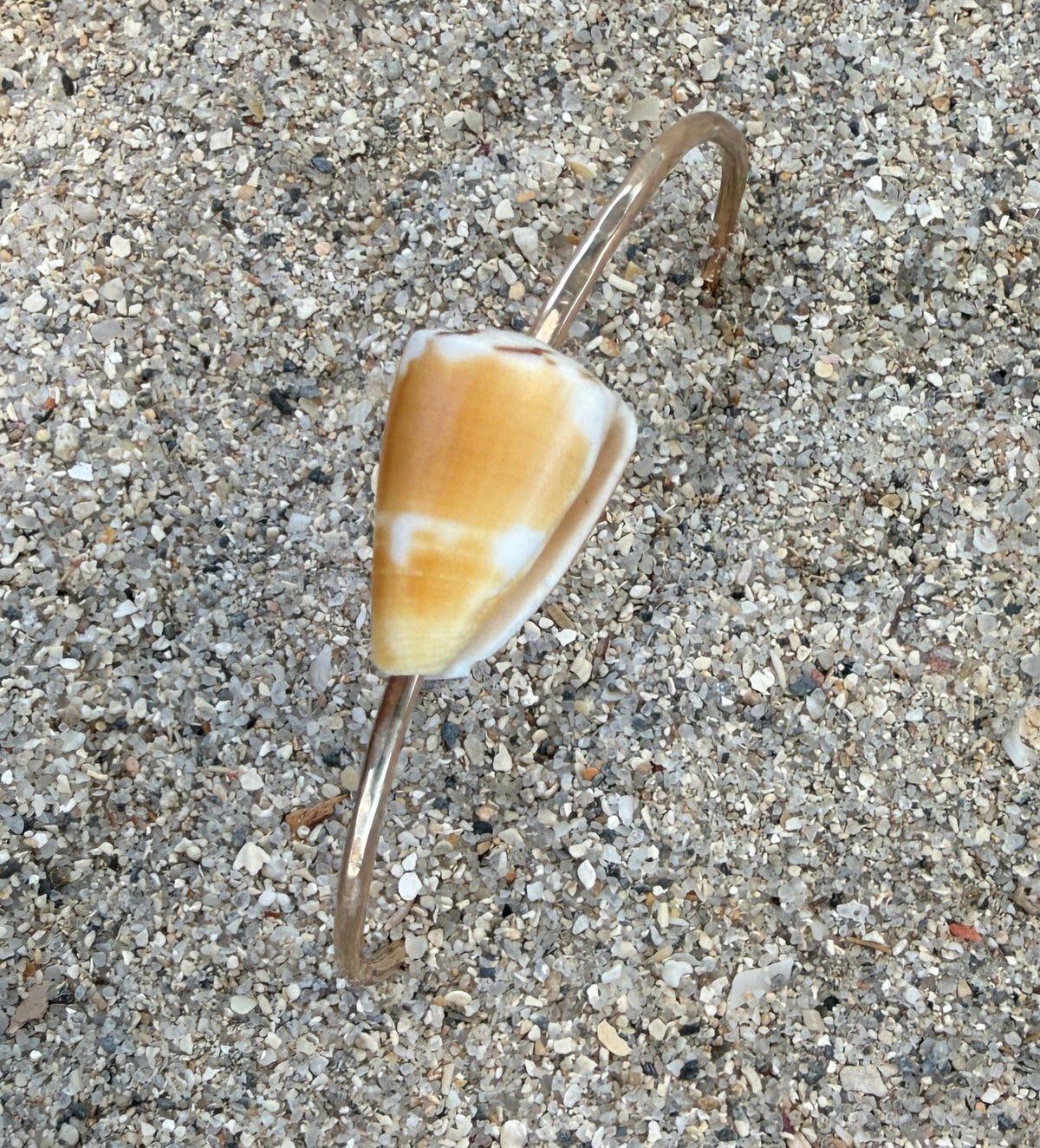 Ringed Cone Shell Bangle 8"