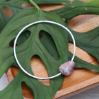 Purple & Brown Hawaiian Cone Shell Bangle 7.25"