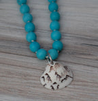 Japanese Clam Magnesite Beaded Necklace